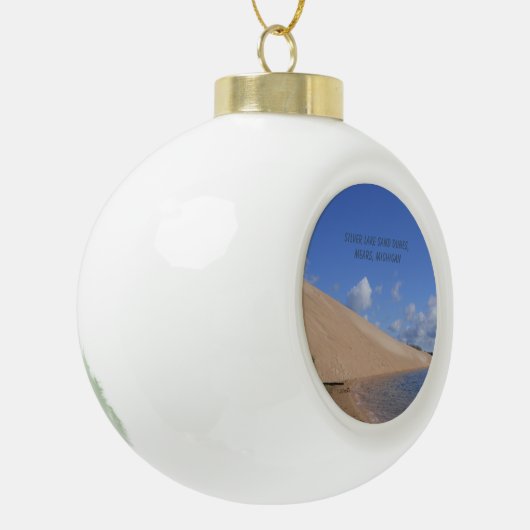 Silver Lake Sand Dunes, Mears, Michigan Keramische Bal Ornament (Links)