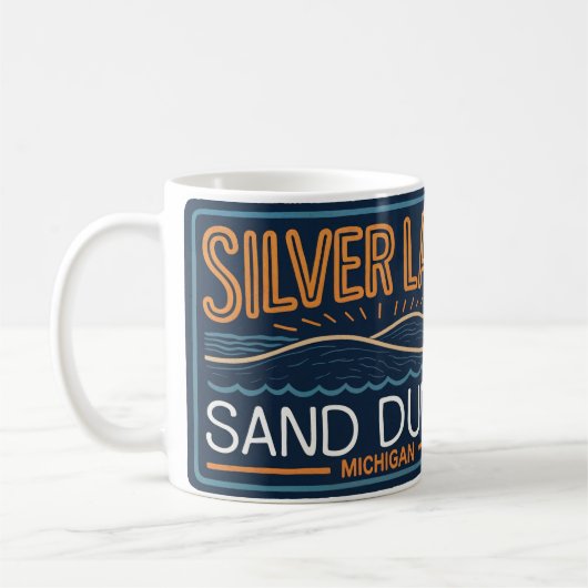 Silver Lake Sand Dunes Neon Sign Koffiemok (Links)