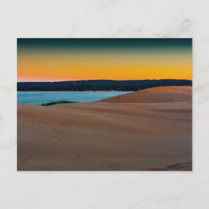 Silver Lake State Park, Michigan bij zonsondergang Briefkaart