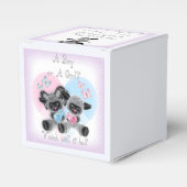 Silver Lamb Baby Gender onthullen partijtje Bedankdoosjes (Voorkant Zijde)