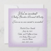 Silver Lamb Baby Gender Reveal Party Invit Kaart (Achterkant)