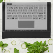 Silver Laptop Keys 2026 Calendar Black Theedoek (Gevouwen)