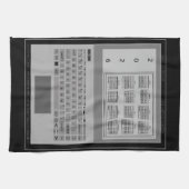 Silver Laptop Keys 2026 Calendar Black Theedoek (Horizontaal)