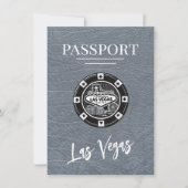 Silver Las Vegas Passport Bewaar de datum Save The Date (Voorkant)
