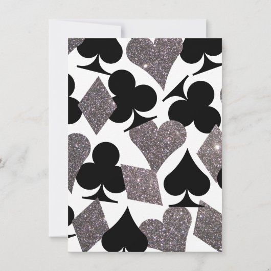 Silver Las Vegas repetitie diner uitnodiging (Achterkant)