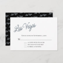 Silver Las Vegas Sparkles Wedding RSVP
