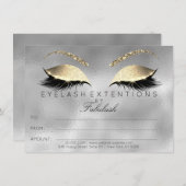 Silver Lashes Extension Makeup Certificate Cadeaus (Voorkant / Achterkant)