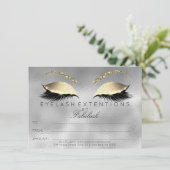 Silver Lashes Extension Makeup Certificate Cadeaus (Staand voorkant)