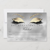 Silver Lashes Extension Makeup Certificate Cadeaus (Voorkant)