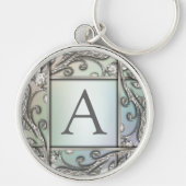 Silver Lattice Monogram Sleutelhanger (Voorkant)