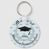 Silver Laurel Wreath MBA Afstuderen Sleutelhanger (Voorkant)