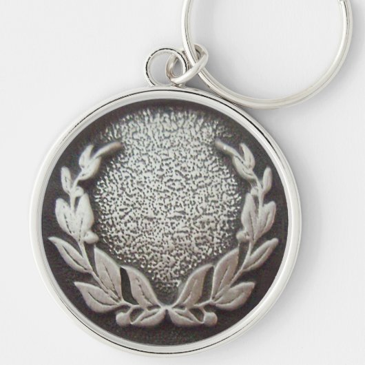 Silver Laurel Wreath Sleutelhanger (Voorkant)