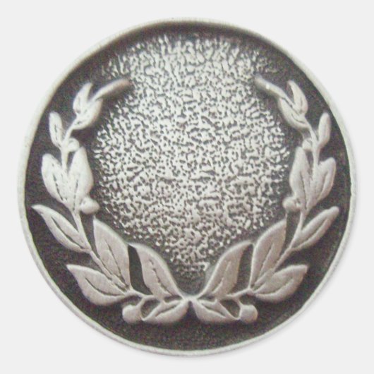 Silver Laurel Wreath Sticker (Voorkant)