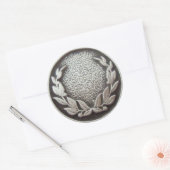 Silver Laurel Wreath Sticker (Envelop)