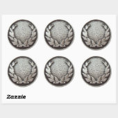 Silver Laurel Wreath Sticker (Vel)
