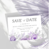 Silver & Lavender Enchanted Floral Wedding Save The Date