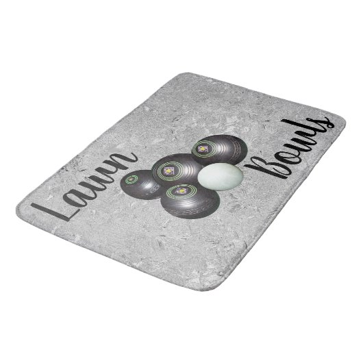 Silver Lawn Bowls en Jack, Memory Schuimbad Badmat (Gekanteld)