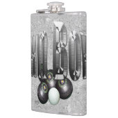 Silver Lawn Bowls Logo met Bowls Heupfles (Links)