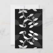 Silver Leaf Border Bridal Shower Invitation Kaart (Achterkant)