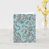 Silver Leaf Damask aanpasbare Color Kaart (Gele Bloem)