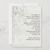 Silver Leaf en Butterfly Invitation Kaart (Voorkant)