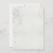 Silver Leaf en Butterfly Invitation Kaart (Achterkant)
