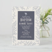 Silver Leaf Invitation Kaart (Staand voorkant)