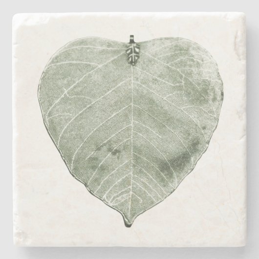 Silver Leaf - Stone Onderzetter (Voorkant)