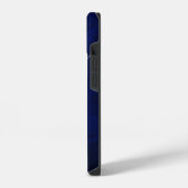 Silver Leaf Swirl Royal Blue Monogram iPhone Hoesje (Linkerkant)