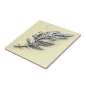 Silver Leaf Tile Tegeltje (Zijkant)
