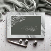 Silver Leaf Wedding Sage Green ID876 Gastenboek