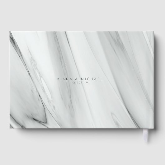 Silver Leaf Wedding Sage Green ID876 Gastenboek (Achterkant)