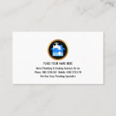 Silver Leaking Water Pipes Plumber Visitekaartje (Achterkant)