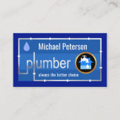 Silver Leaking Water Pipes Plumber Visitekaartje (Voorkant)