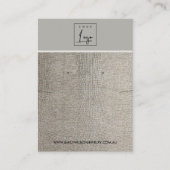 SILVER LEATHER TEXTURE KETTING EARRING DISPLAY VISITEKAARTJE (Voorkant)