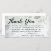 Silver Leaves Dank u voor het begrip familie Bedankkaart (Voorkant / Achterkant)