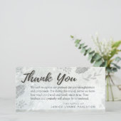 Silver Leaves Dank u voor het begrip familie Bedankkaart (Staand voorkant)