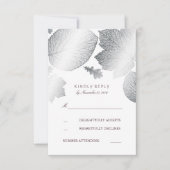 Silver Leaves Fall Wedding RSVP-kaarten RSVP Kaartje (Voorkant)