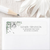 Silver Leaves Greenery Elegant Label (Insitu)