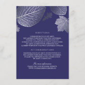 Silver Leaves Navy Wedding Details - Informatie Informatiekaartje (Voorkant)