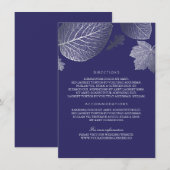 Silver Leaves Navy Wedding Details - Informatie Informatiekaartje (Voorkant / Achterkant)