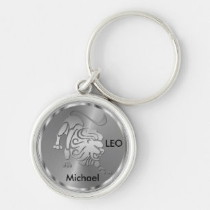 Silver Leo ♌ de leeuw - Zodiac Sign Sleutelhanger