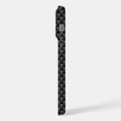 Silver Leo Zodiac Symbol Charcoal Carbon Fiber iPhone Hoesje (Linkerkant)