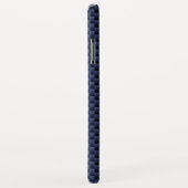 Silver Leo Zodiac Symbol Navy Carbon Fiber Print Case-Mate iPhone Case (Achterkant/rechts)