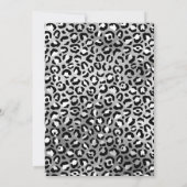 Silver Leopard Painted Black 40th Birthday Kaart (Achterkant)