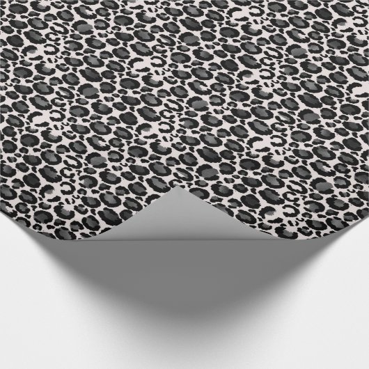 Silver Leopard Print Cadeaupapier (Hoek)