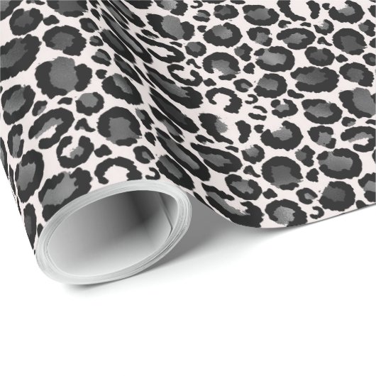 Silver Leopard Print Cadeaupapier (Rol Hoek)