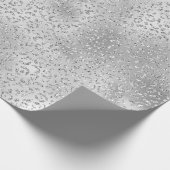 Silver Leopard Print Luxe Glitter   Cadeaupapier (Hoek)