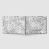 Silver Leopard Print Luxe Glitter Gastenboek (Volledig)