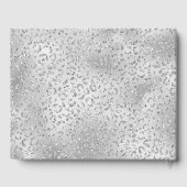 Silver Leopard Print Luxe Glitter Gastenboek (Achterkant)